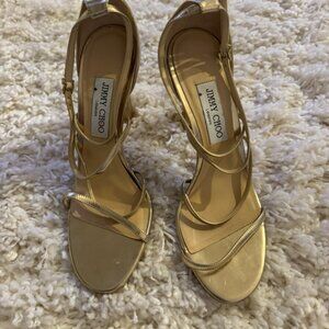 Gold Jimmy Choo Heels